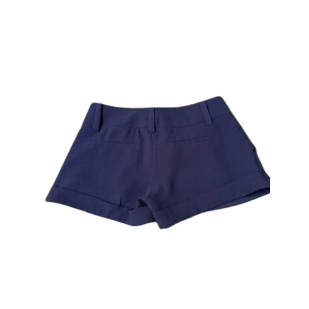 Alice + Olivia Dressy Shorts Navy Blue Low Rise Hot Pants Size 8
